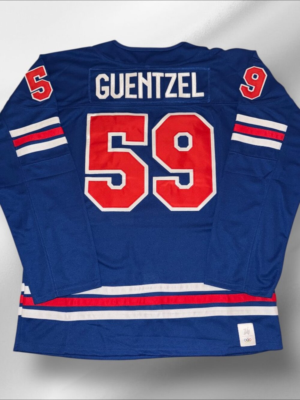 JAKE GUENTZEL TEAM USA OLYMPIC BLUE JERSEY BRAND NEW NICE!!